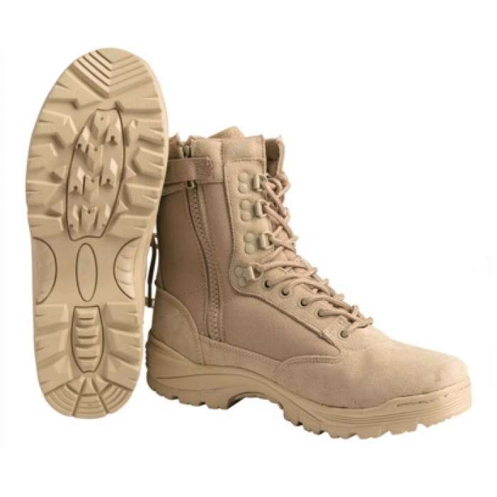 Черевики Mil-Tec тактичні з YKK Zipper KHAKI