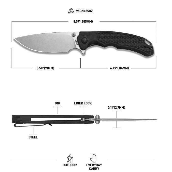 Нож складной Tradition V2 Linerlock Black