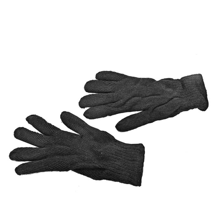 Перчатки вязаные черные форменные