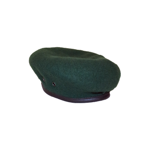 Берет формений безшовний Крапля зелений з підкокардником