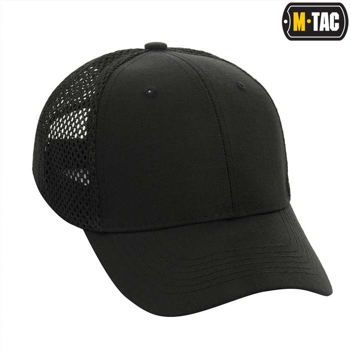 Бейсболка  M-Tac с сеткой Flex Rip-stop Blacк