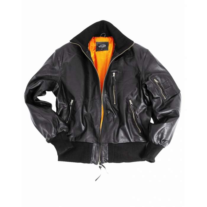 BW Куртка кожаная лётная Бундесвеp BLACK