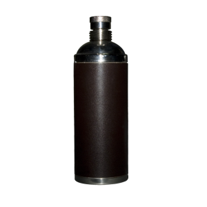 Cylindrical flask with a glass