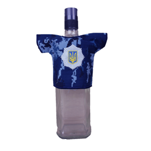 Cover souvenir bottle with the logo of Ministry of Internal Affairs