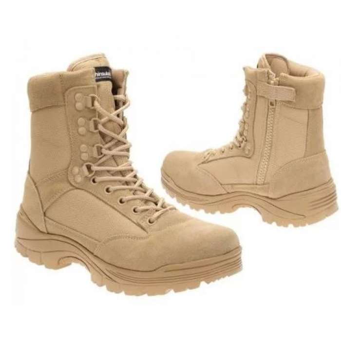 Черевики Mil-Tec тактичні з YKK Zipper KHAKI