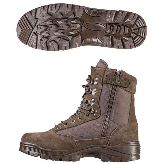 Черевики Mil-Tec тактичні з YKK Zipper BRAUN