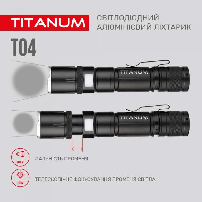 Фонарь портативный TITANUM TLF-T04 300Lm 6500K