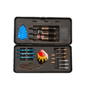 Gift set of nickel plated darts 16 g 'Deluxe' in the briefcase