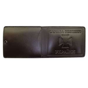 Обкладинка для посвідчення СБУ з шевроном, тем-кор.