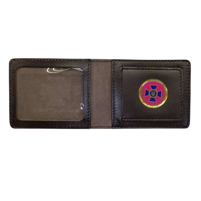 Обкладинка для посвідчення СБУ з шевроном, тем-кор.