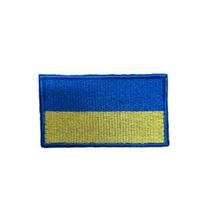 Нашивка вышитая   Флаг Украины желто голубой  9*5 на липучке