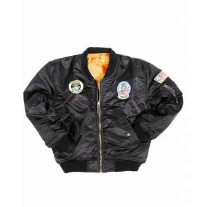 US Little size  flight jacket MA1, BLACK