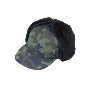 Winter hat with fur on fleece lining, ARMY