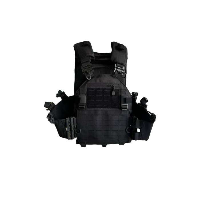 Плитоноска SY с быстрым сбросом laser cut MOLLE BLACK