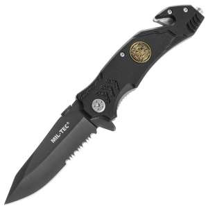 Нож складной MIL-TEC Fire Brigade Linerlock BLACK