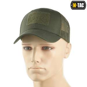 Бейсболка  M-Tac з липучкою та сіткою Flex Rip-stop Army Olive
