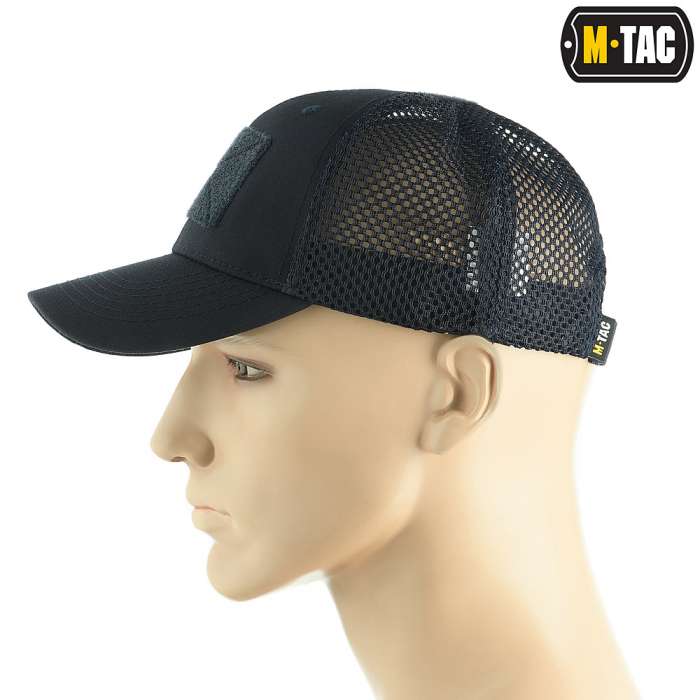 Бейсболка M-Tac с липучкой и сеткой Flex Rip-stop Dark Navy Blue