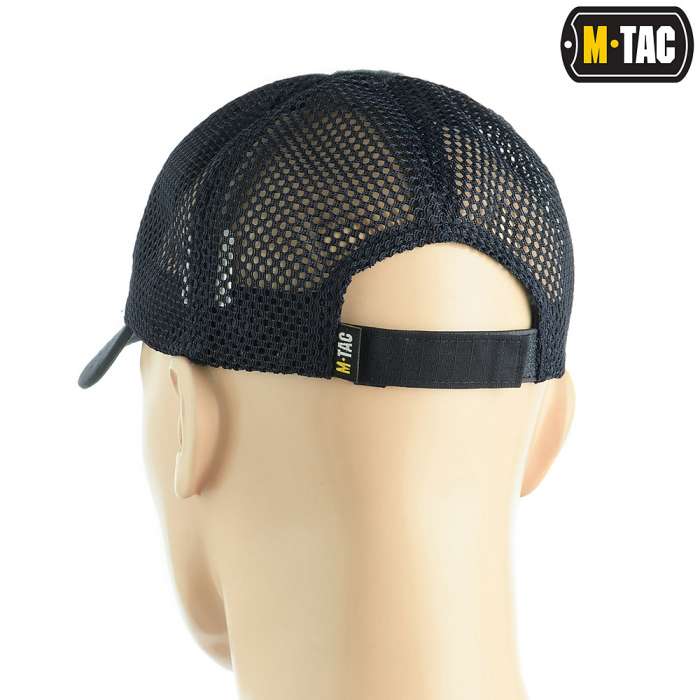 Бейсболка M-Tac с липучкой и сеткой Flex Rip-stop Dark Navy Blue