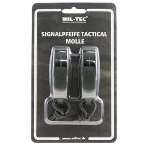 Свисток MIL-TEC Signaling Whistle Tactical MOLLE OLIVE (в комплекте 2 шт)