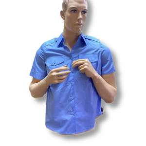 SALE Сорочка з довгими рукавами синього кольору