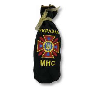 Чехол сув.флис черный для бутылки с логотипом МВД