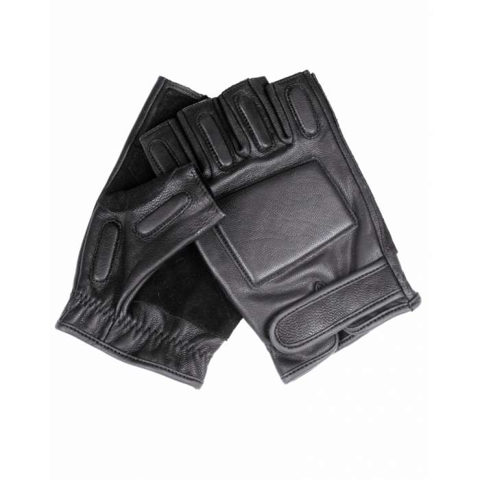 Перчатки кожаные Службы безопасности черные