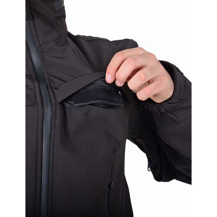 Куртка SoftShell вітро-вологозахисна BLACK