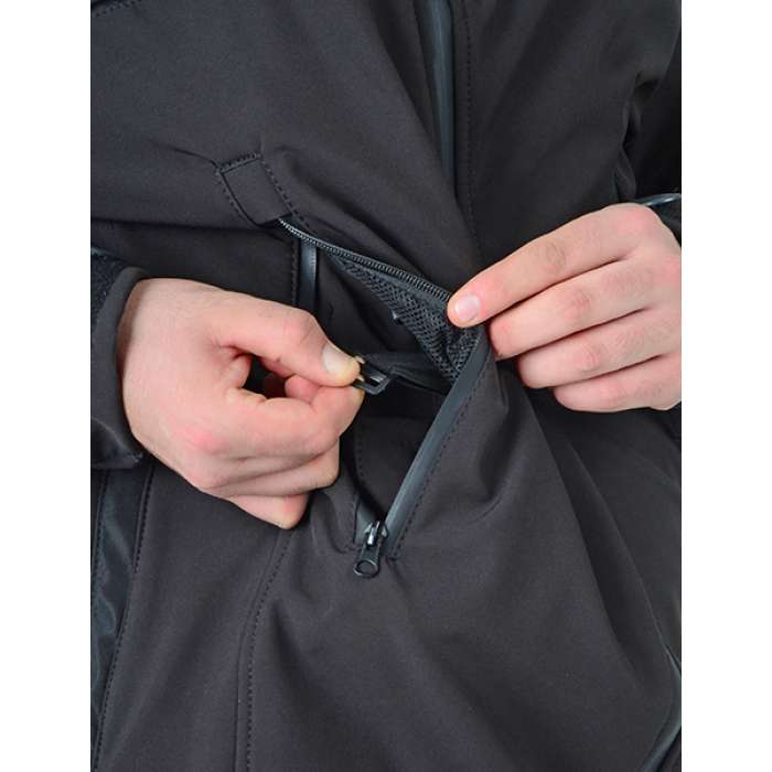 Куртка SoftShell вітро-вологозахисна BLACK