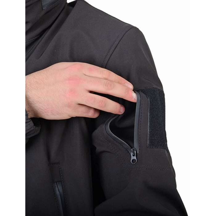 Куртка SoftShell ветро-влагозащитная BLACK