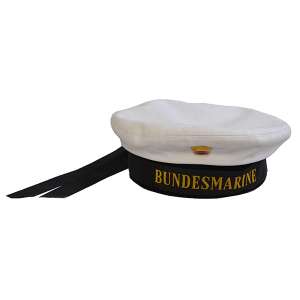 Navy hat with insignia WHITE