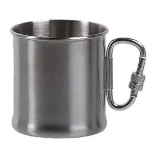Кружка стальная MIL-TEC с карабином 250 ml